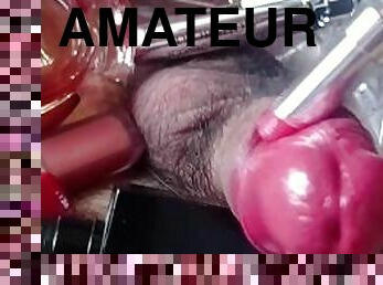 Masturbation with lipstick