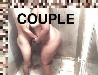 Exclusive- Desi Couple Romance And Standing Fuck On Bathroom