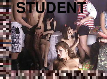 Wild student sex friends party on friday 13th