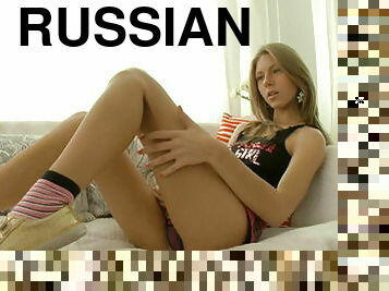 Russian teen Angelica fucking her bf
