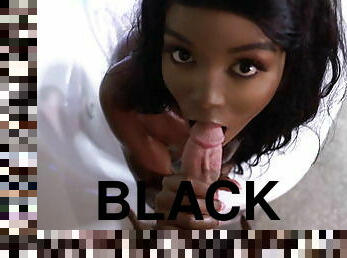 Black teen fucked by a white cock