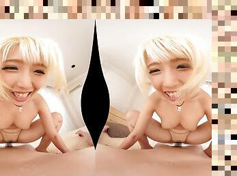 Asian blonde with perky tuts Alice Otsu - fetish POV VR hardcore with cumshot