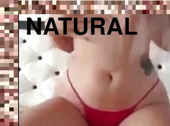 Colombian 23 year old with huge natural tits takes a shower