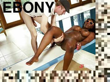 Horny ebony cougar Jai James breathtaking porn clip