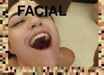 Amazing Sasha Grey facial cumshots compilation