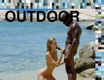 Interracial Sex On The Beach