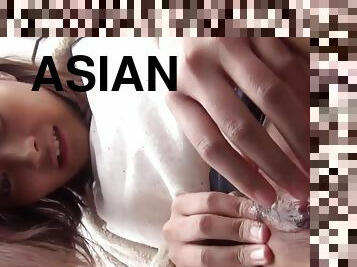 point of view asian young babe shows twat