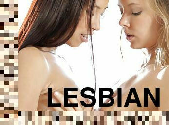 Lesbian massage of intimate places