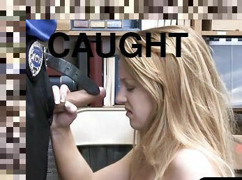 A mall cop caught this cute blond so its time to bang