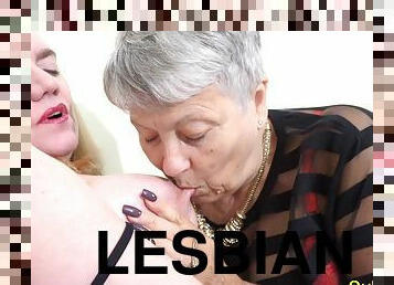 Two Mom Babes Lesbian Licking Fun - granny sex
