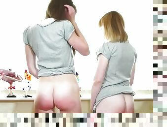 Double Caning For Misbehaving Girls