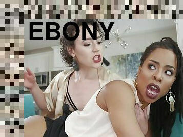 Ebony lesbian roommate - kinky sex video
