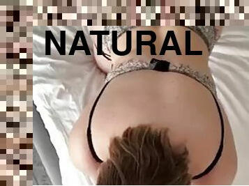 Curvy blonde PAWG and her incredible natural big tits - POV