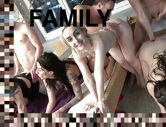 Crazy sex orgy at my cousin's pool