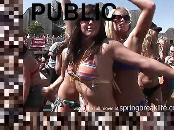 Bikini Beach Bash in public