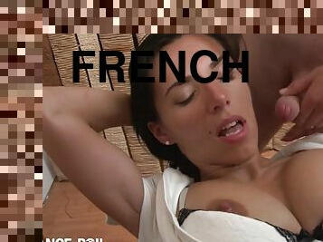 Naughty French Teacher gets banged in trio by her stud