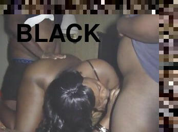 Black BBW amateur threesome