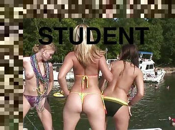 Students Girls Flashing On The Lake public