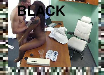 Ricky Rascal fucks black chick on the table