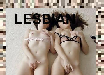 Hailey and Eva young lesbians touching themselves and each other