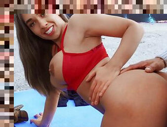 Hot latina leggy babe Briana Banderas gets bonked outdoor