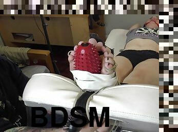 Perverted teen tickling fetish BDSM scene