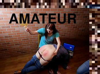 Paddle spanking punishments kinky video