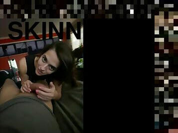 Hardcore quickie with skinny brunette best friend Abbie Maley