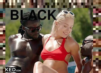 BLACKED she Treated herself to a Double BIG BLACK COCK Vacation - Angelika grays