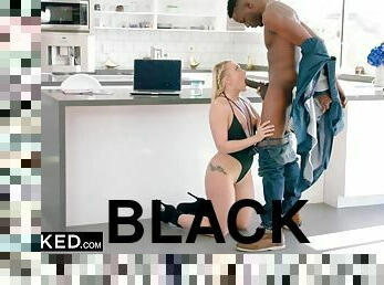 BLACKED Blond Hair Girl Model taken by BIG BLACK DICK - Aj applegate