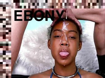 Ebony hooker harsh face fuck clip