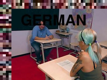 German collegegirl seduce Ugly fat Teacher in college