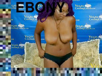 Naomi - Ebony Buxton Beauty Interracial  Porn Casting in Vegas - POV Oral and More!