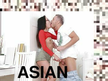 Ravishing Asian darling getting fucked hard by her BF - Li Loo