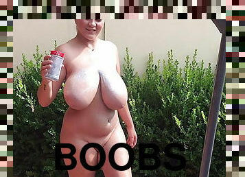 Bouncing Huge Boobs Outdoors - curvy babe Erin