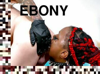 Ebony BBW Throat Pumped Slapped And Spat On