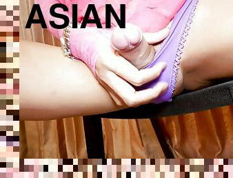 Asian ladyboy tranny Swan POV blowjob and hardcore anal sex