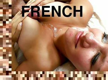 French amateur casting with Teen first time