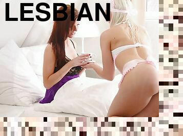 Erotic lesbian morning sex makes Irina Bruni and Eileen Sue cum