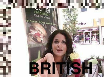 British Brunette babe try her first bbc