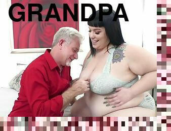 BBW Alexxxis Allure Takes Grandpas Cock