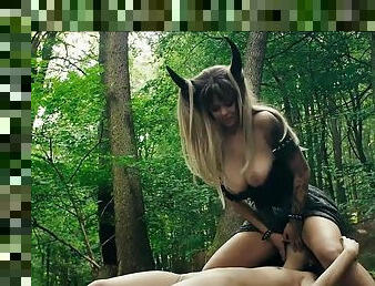 Movie parody with wild sex in the woods with hot Lady Dee and Isabela
