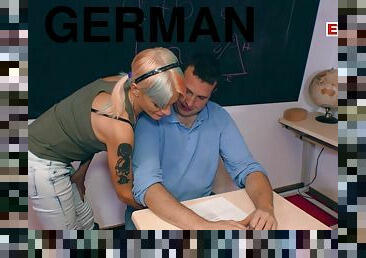 German collegegirl seduce Ugly fat Teacher in college