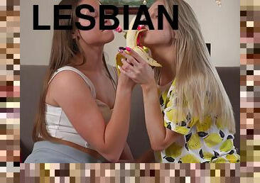 Food fetish video with sapphic sluts - Madien & Marie Duval