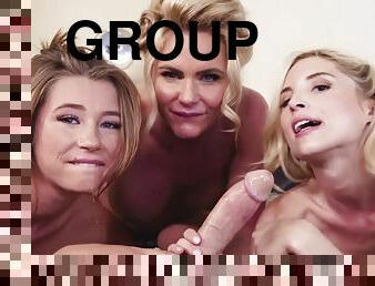 Sultry babes group amazing sex clip