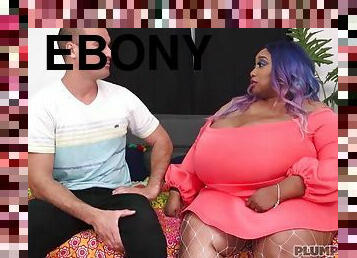 Obese ebony BBW Cotton Candi fucked by skinny white guy - Cotton's Sex Buddy