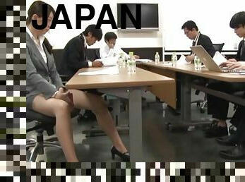 Slutty Japanese babe wearing high heels getting slammed hard