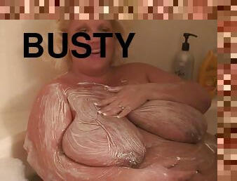 BBW Pregnant Bath Fantasy - big tits