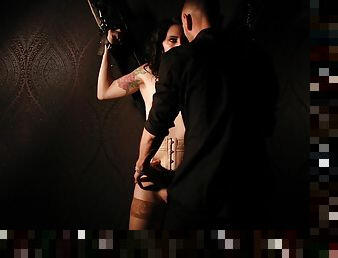 Erotic BDSM torture session with adorable model Anna De Ville
