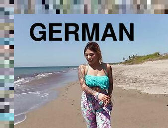 German Tourist public pick up mexican Latina